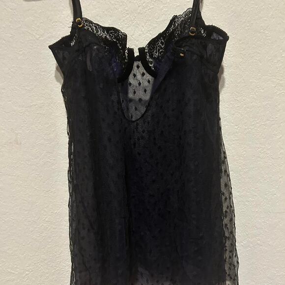 Victoria Secret Very Sexy Navy and Black lace babydoll top lingerie - Picture 7 of 8